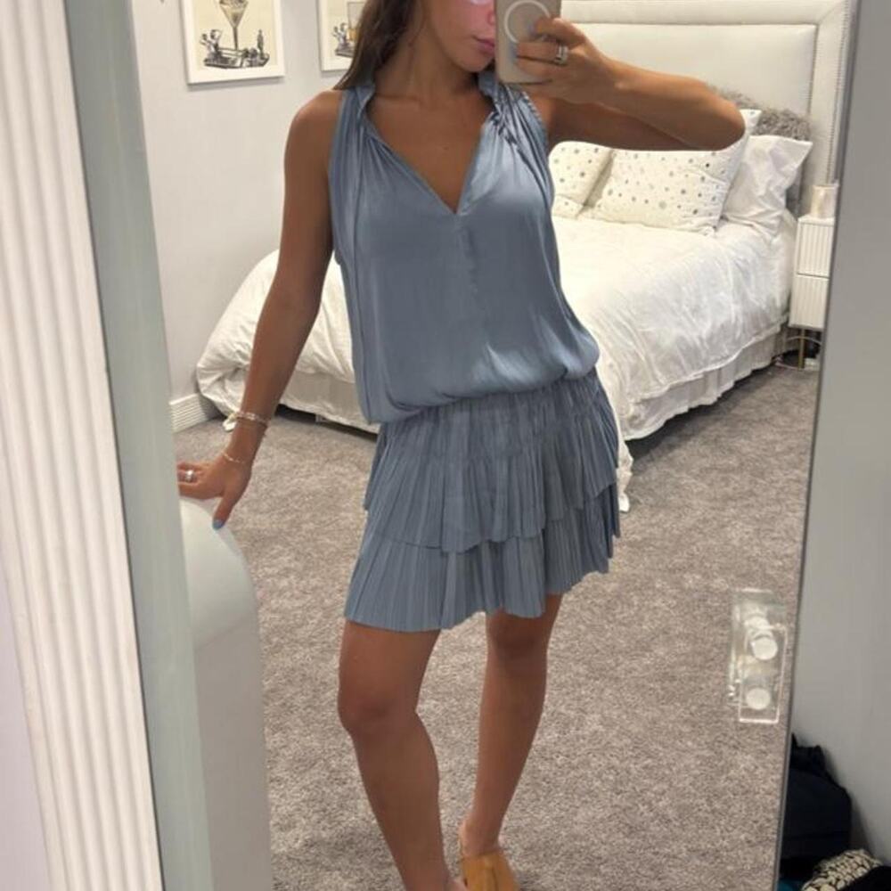 Pookie sebastian blue pleated mini dress